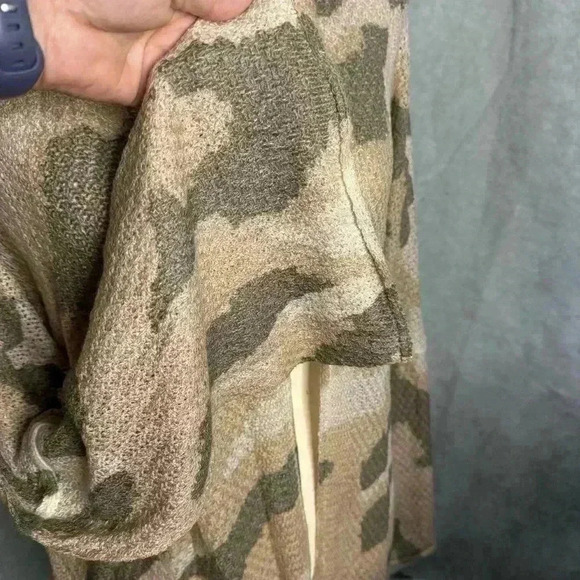 POL Large Camo Print Lightweight Slouchy Relaxed Oversized Duster Cardigan - Picture 4 of 10